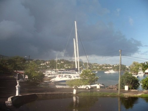 Storm rolling in at breakfast